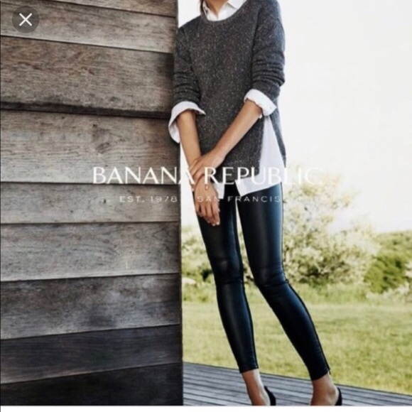 banana republic sloan faux leather pants